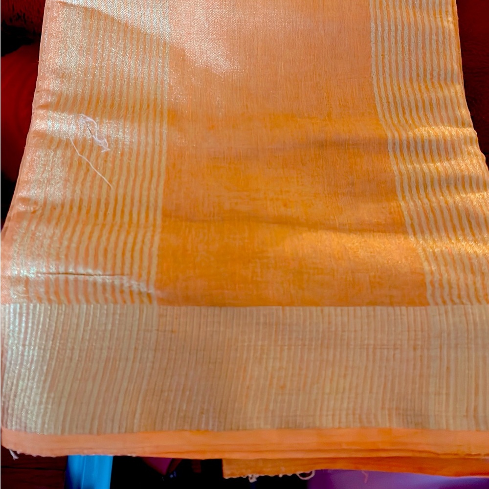 Golden Yellow Indian Saree